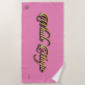 Strandlaken Whale Magic Pink (Voorkant)