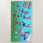 Strandlaken Whale Magic Whale Parade! (Voorkant)