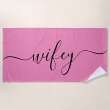 Strandlaken - Wifey Pink