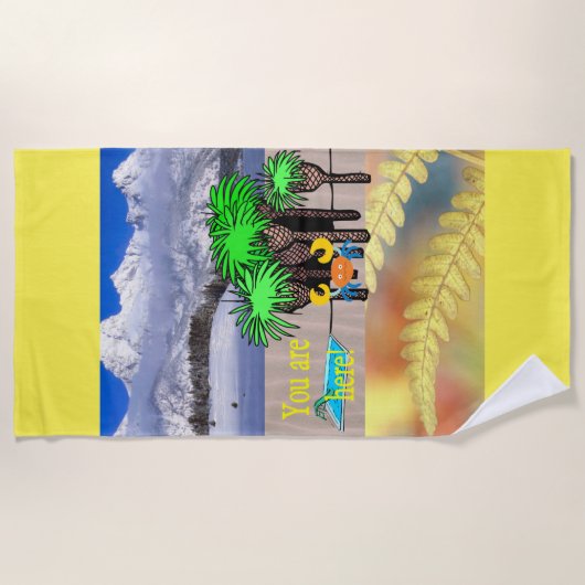 Strandlaken Winter Zomer Herfst U bent hier! (Voorkant)