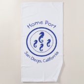 Strandlaken - Zee Horses Home Port (Voorkant)