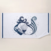 Strandlaken—Zeemeermin Strandlaken (Voorkant)