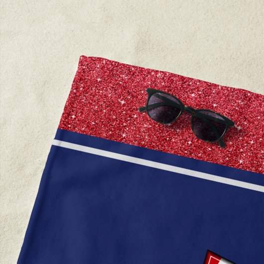 Strandlakens Amerika Glitter Rood, Wit, Blauw (In situ)