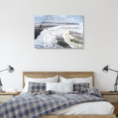 Strandlandschap in de winter canvas afdruk (Insitu (Slaapkamer))