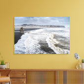 Strandlandschap in de winter canvas afdruk (Insitu (Woonkamer))