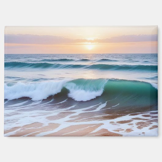 Strandlandschap Kust Zonsondergang Duik Rustig Rel Magneet (Voorkant)