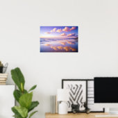 Strandlandschap Kust Zonsondergang Duik Rustig Rel Poster (Thuiskantoor)