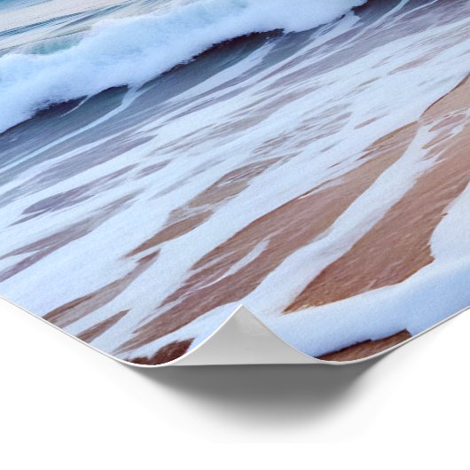 Strandlandschap Kust Zonsondergang Duik Rustig Rel Poster (Hoek)