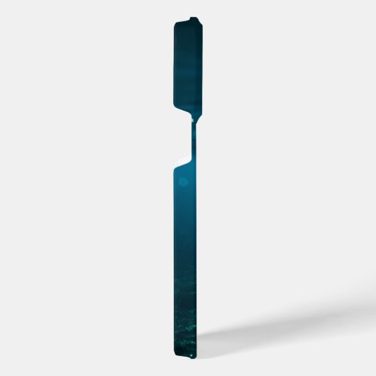 Strandlandschap met strand, grote golf en Mount Se iPhone Hoesje (Rechterkant)