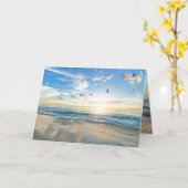 Strandlandschap Sympathie Kaart met Quote (Gele Bloem)