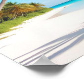 Strandlandschap Tropisch eiland Ontspannen Rustig Poster (Hoek)