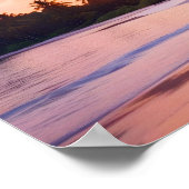 Strandlandschap Tropische zonsondergangschemering  Poster (Hoek)