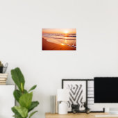Strandlandschap Tropische zonsondergangschemering  Poster (Thuiskantoor)