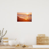Strandlandschap Tropische zonsondergangschemering  Poster (Keuken)