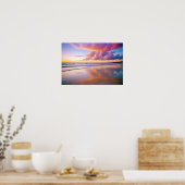 Strandlandschap Tropische zonsondergangschemering Poster (Keuken)