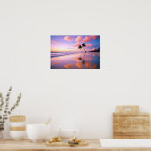 Strandlandschap Tropische zonsondergangschemering  Poster (Keuken)
