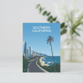 Strandlandschap van Zuid-Californië Briefkaart (Staand voorkant)
