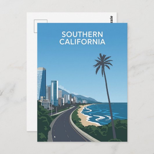 Strandlandschap van Zuid-Californië Briefkaart (Voorkant / Achterkant)