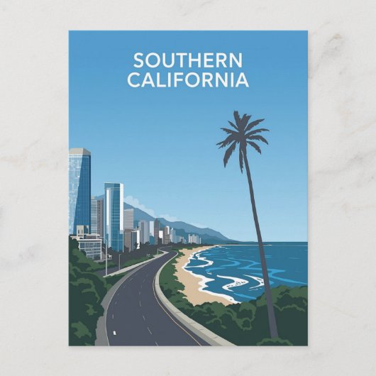 Strandlandschap van Zuid-Californië Briefkaart (Voorkant)