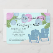 Strandlantaarns Echtpaar Douche Kaart (Voorkant)