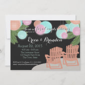 Strandlantaarns Echtpaar Douche Kaart (Voorkant)