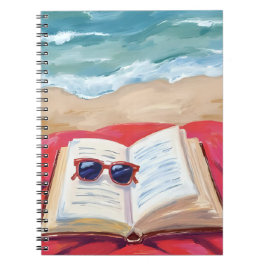 Strandleesboek | Oceaangolven Waterverfschildering Notitieboek