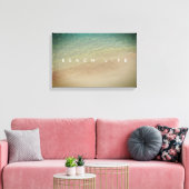 Strandleven Aruba Zand Blauwe Oceaan Canvas Afdruk (Insitu (Woonkamer))