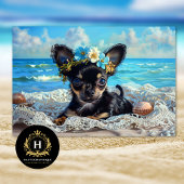 Strandleven Chihuahua puppy decoupage Tissuepapier