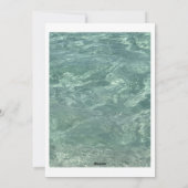 Strandleven Citaten Golven Oceaan Heldere Teal Wat Feestdagenkaart (Achterkant)