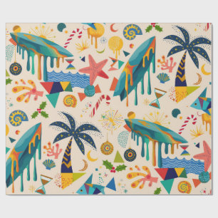 Strandleven en surfen cadeaupapier