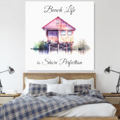 Strandleven is kustperfectie canvas afdruk (Insitu (Slaapkamer))