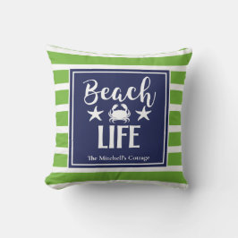 Strandleven Krab Zeester Kust Chic Nautilisch Kussen