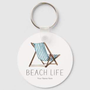 Strandleven Quote Nautilus Strand Zomer Stoel  Sleutelhanger