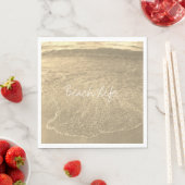 Strandleven Quotes Helder Oceaanwater Goud Sepia K Servet (Insitu)