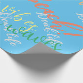 Strandleven, script, oceaangolven cadeaupapier (Hoek)