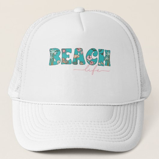 Strandleven Tropisch Trucker Pet (Voorkant)