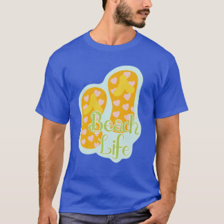 Strandleven Zomer Flip Flops Esthetische Sticker j T-shirt