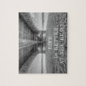 Strandleven Zwart en Wit Foto Typografie Legpuzzel (Verticaal)