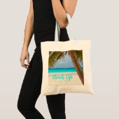 Strandleventas - Zandstrand & Palmbomen Tote Bag (Voorkant (product))