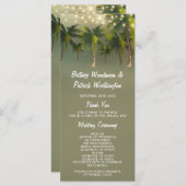 Strandlichten Palm tropische bruiloft programma's (Voorkant / Achterkant)