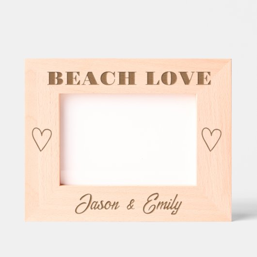 Strandliefde gepersonaliseerd gegraveerde lijstjes (Voorkant)