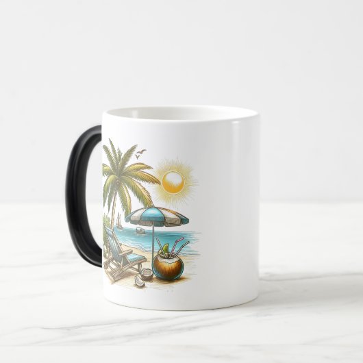 Strandliefhebber Morphing Magische Mok (Voorkant links)