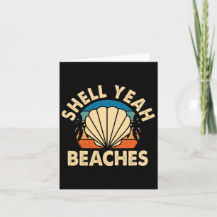 Strandliefhebber Schelp Ja Stranden Zomer Vakantie Kaart