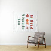 Strandliefhebber Summer Quote Retro Typography Art Wandkleed (In Situ (horizontaal))