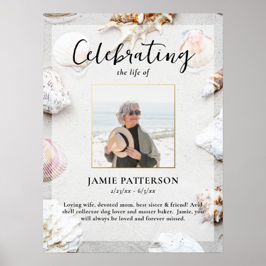 Strandliefhebber Viering van het Leven Foto, Begra Poster (Voorkant)