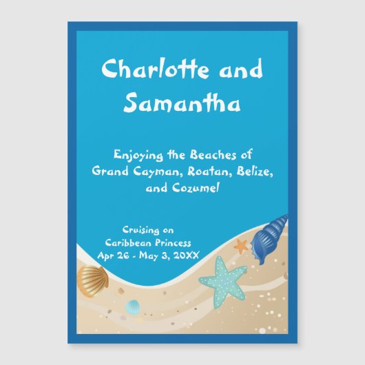 Strandliefhebbers Gepersonaliseerde Stateroom Deur (Voorkant)