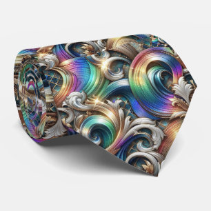 Strandliefhebbersstrik   Holografisch oceaangolfpa Stropdas
