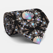 Strandliefhebbersstrik | Opal Diamant Schelp Patro Stropdas (Opgerold)