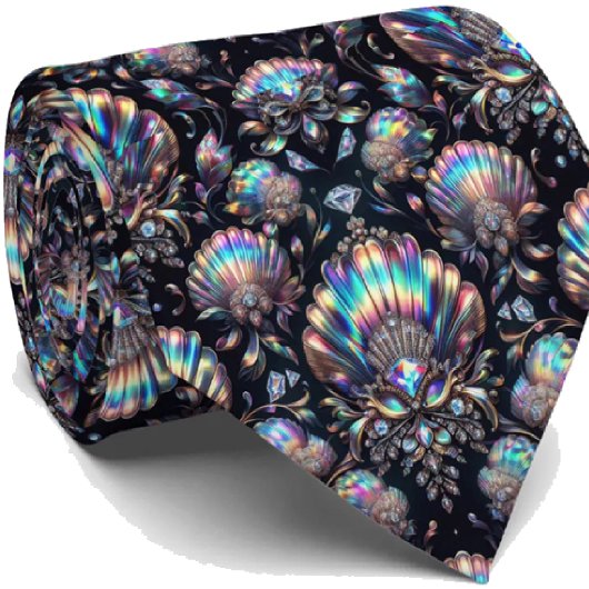 Strandliefhebbersstrik | Opal Diamant Zeeschelp Pa Stropdas