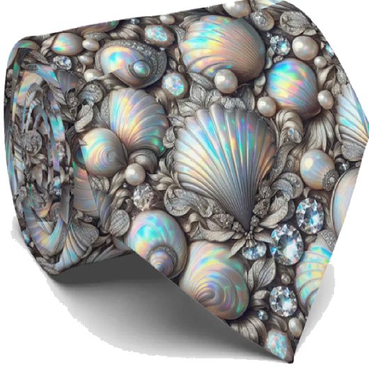 Strandliefhebbersstrik | Opal Diamant Zeeschelp Pa Stropdas
